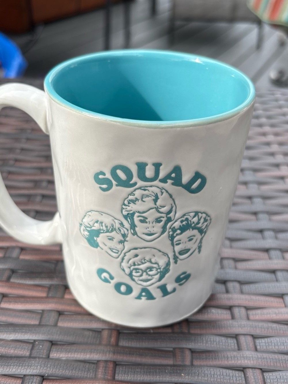 Squad Goals Teal-Accent Ceramic Mug